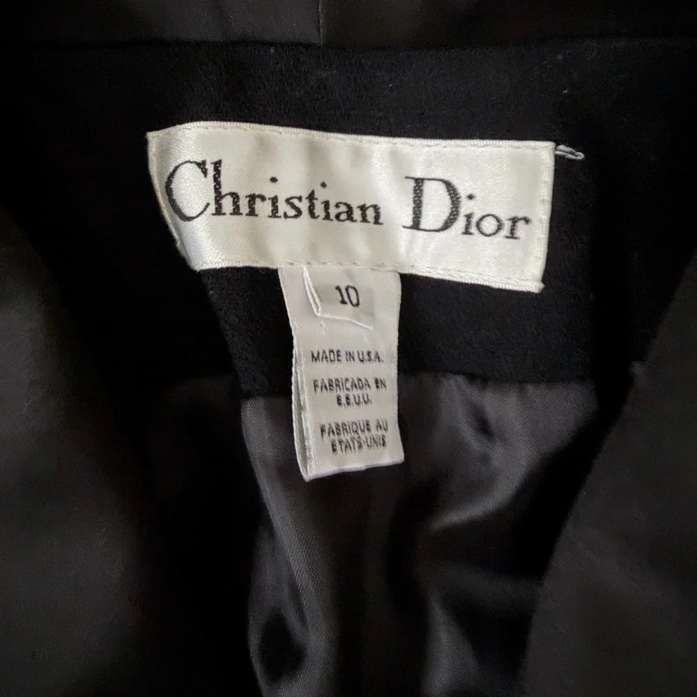 Vintage 90s Christian Dior Wool Skirt Suit Set